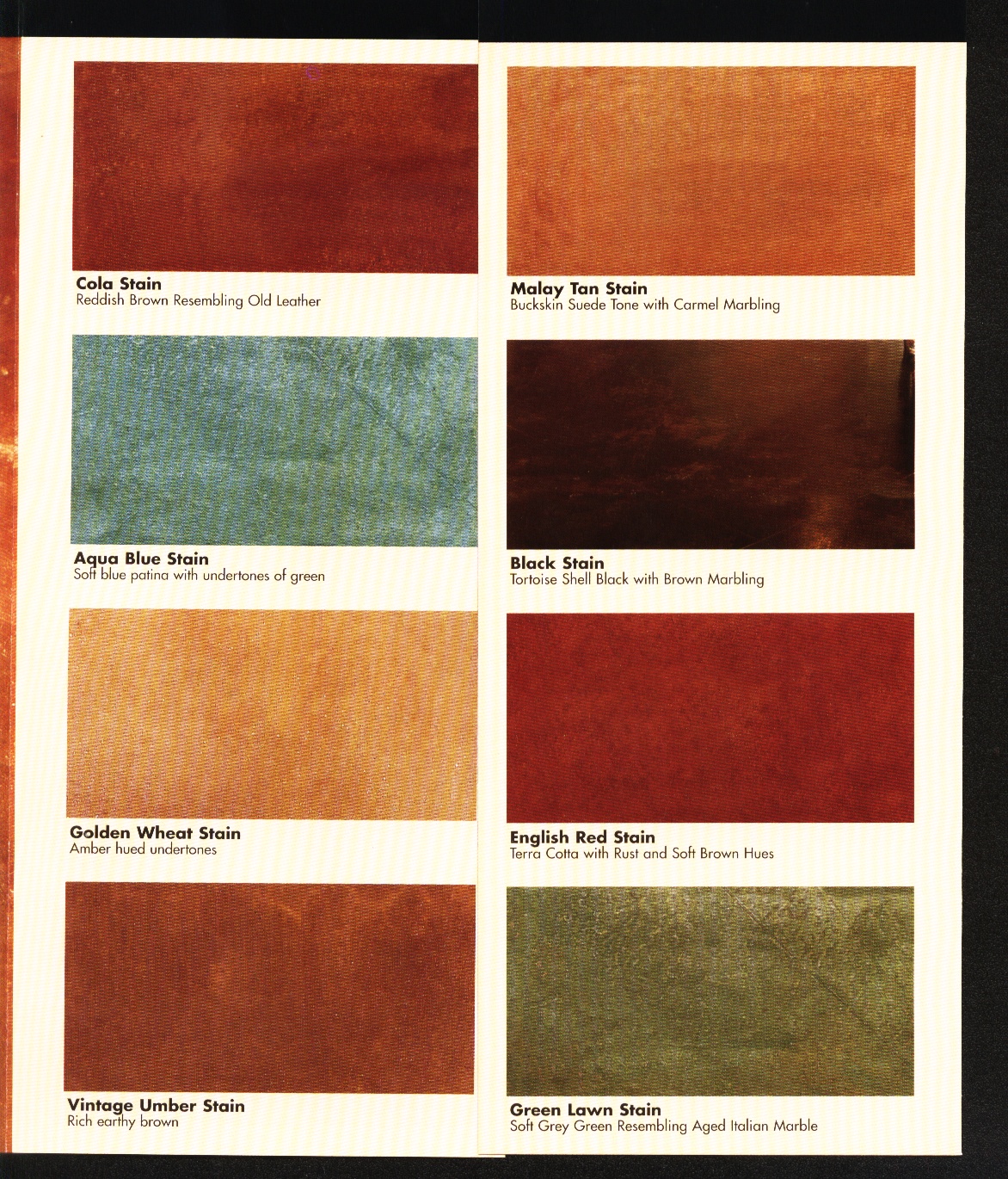 Mohawk Wiping Wood Stain Color Chart